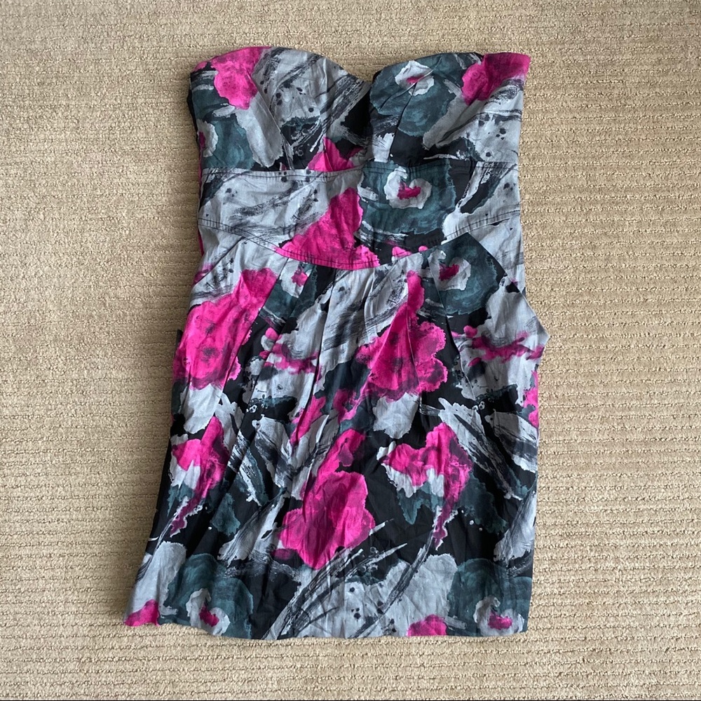 Floral Strapless Dress